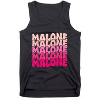 Retro Malone Girl First Name Boy Personalized Groovy 80S Tank Top
