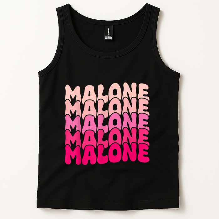 Retro Malone Girl First Name Boy Personalized Groovy 80S Tank Top
