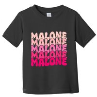 Retro Malone Girl First Name Boy Personalized Groovy 80S Toddler T-Shirt