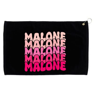 Retro Malone Girl First Name Boy Personalized Groovy 80S Grommeted Golf Towel
