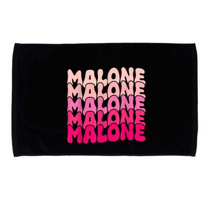 Retro Malone Girl First Name Boy Personalized Groovy 80S Microfiber Hand Towel
