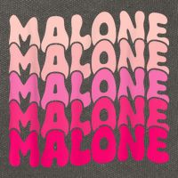 Retro Malone Girl First Name Boy Personalized Groovy 80S Cotton Canvas Backpack