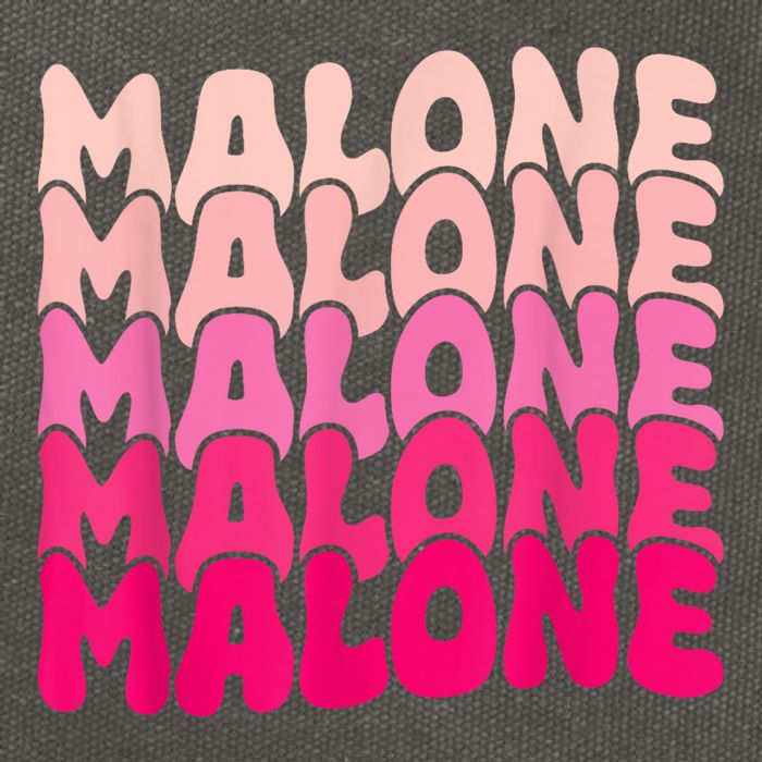 Retro Malone Girl First Name Boy Personalized Groovy 80S Cotton Canvas Backpack