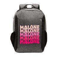 Retro Malone Girl First Name Boy Personalized Groovy 80S Vector Backpack