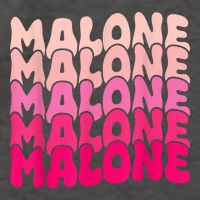 Retro Malone Girl First Name Boy Personalized Groovy 80S Vector Backpack