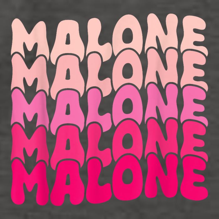 Retro Malone Girl First Name Boy Personalized Groovy 80S Vector Backpack