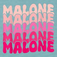 Retro Malone Girl First Name Boy Personalized Groovy 80S Sueded Cloud Jersey T-Shirt