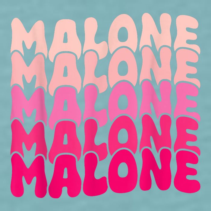 Retro Malone Girl First Name Boy Personalized Groovy 80S Sueded Cloud Jersey T-Shirt