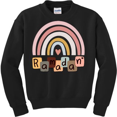 Ramadan Mubarak Gift Rainbow Ramadan Kids Sweatshirt