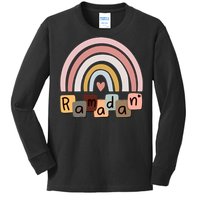 Ramadan Mubarak Gift Rainbow Ramadan Kids Long Sleeve Shirt