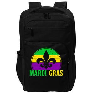 Retro Mardi Gras Fleur De Lys Carnival New Orleans Nola Gift Impact Tech Backpack