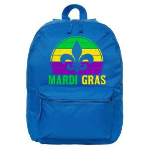 Retro Mardi Gras Fleur De Lys Carnival New Orleans Nola Gift 16 in Basic Backpack