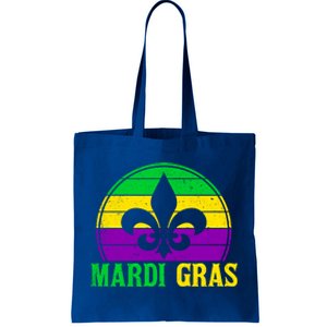 Retro Mardi Gras Fleur De Lys Carnival New Orleans Nola Gift Tote Bag