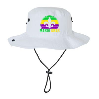 Retro Mardi Gras Fleur De Lys Carnival New Orleans Nola Gift Legacy Cool Fit Booney Bucket Hat