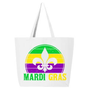 Retro Mardi Gras Fleur De Lys Carnival New Orleans Nola Gift 25L Jumbo Tote