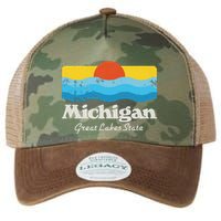 Retro Michigan Great Lakes State Legacy Tie Dye Trucker Hat