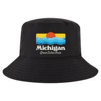 Retro Michigan Great Lakes State Cool Comfort Performance Bucket Hat