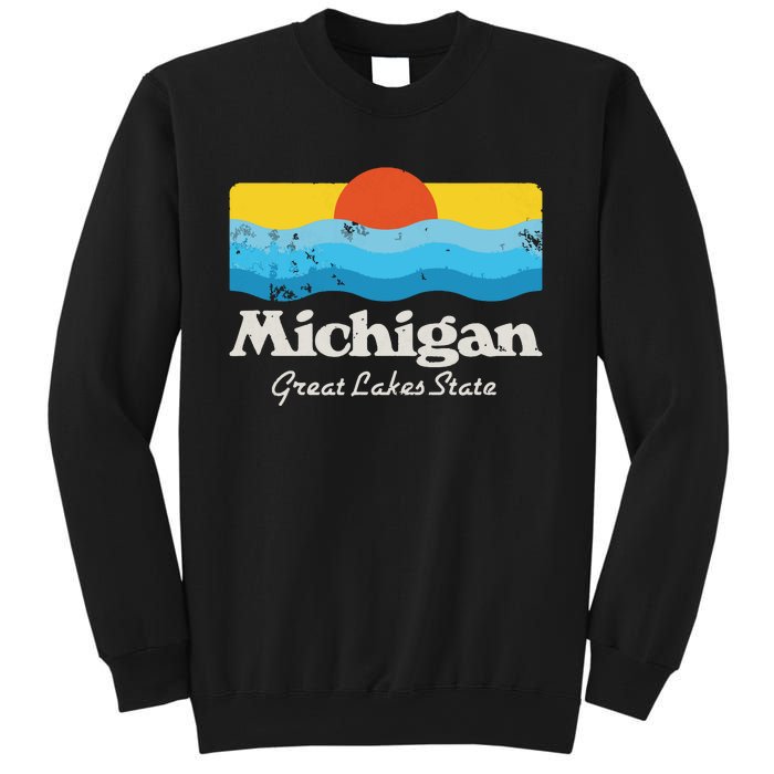 Retro Michigan Great Lakes State Sweatshirt