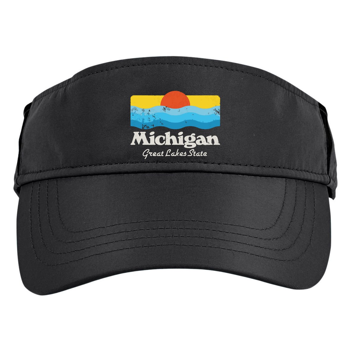 Retro Michigan Great Lakes State Adult Drive Performance Visor