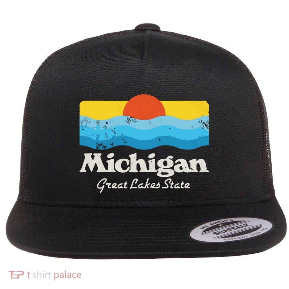 Retro Michigan Great Lakes State Flatbill Hat