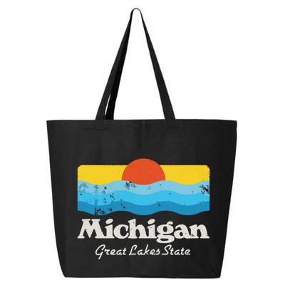 Retro Michigan Great Lakes State 25L Jumbo Tote