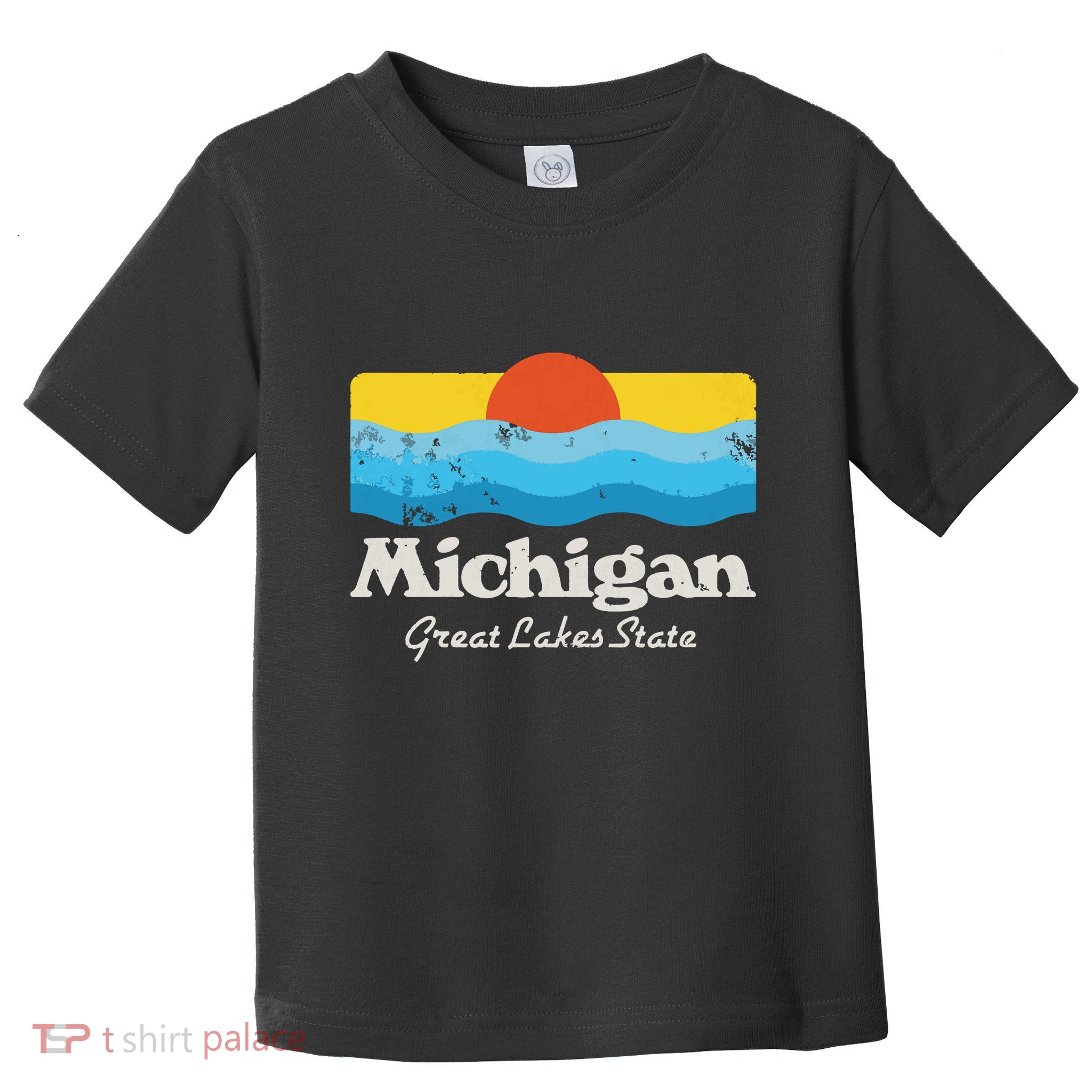 Retro Michigan Great Lakes State Toddler T-Shirt