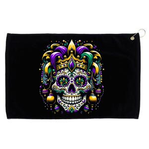 Regal Mardi Gras Skull Grommeted Golf Towel