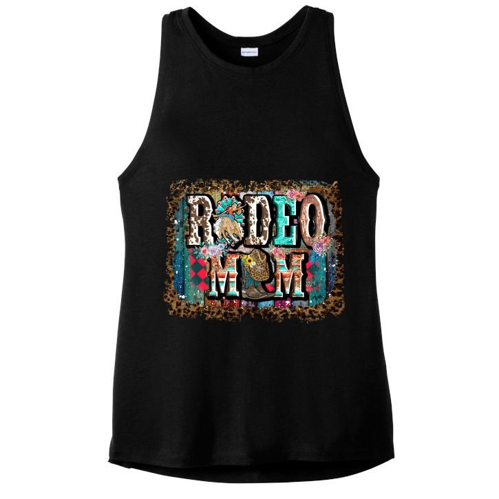 Rodeo Mom Gift Vintage Barrel Racing Mom Horse Barrel Xmas Gift Ladies PosiCharge Tri-Blend Wicking Tank