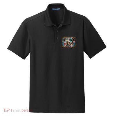 Rodeo Mom Gift Vintage Barrel Racing Mom Horse Barrel Xmas Gift Dry Zone Grid Polo