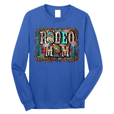 Rodeo Mom Gift Vintage Barrel Racing Mom Horse Barrel Xmas Gift Long Sleeve Shirt
