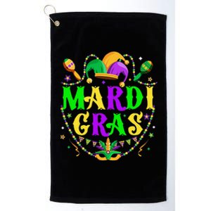 Retro Mardi Gras Party Hat Clothes Funny Platinum Collection Golf Towel