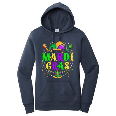 Retro Mardi Gras Party Hat Clothes Funny Women's Pullover Hoodie