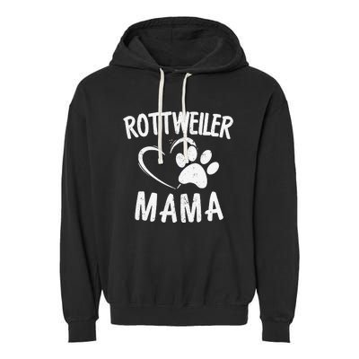 Rottweiler Mama Gift Dog Lover Apparel Pet Owner Rottie Mom Garment-Dyed Fleece Hoodie