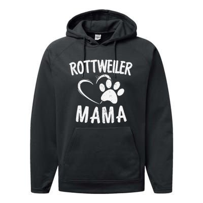 Rottweiler Mama Gift Dog Lover Apparel Pet Owner Rottie Mom Performance Fleece Hoodie