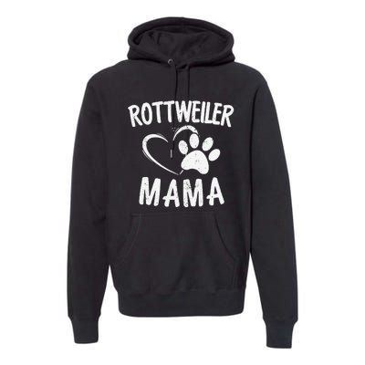 Rottweiler Mama Gift Dog Lover Apparel Pet Owner Rottie Mom Premium Hoodie