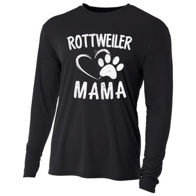 Rottweiler Mama Gift Dog Lover Apparel Pet Owner Rottie Mom Cooling Performance Long Sleeve Crew