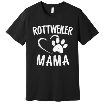 Rottweiler Mama Gift Dog Lover Apparel Pet Owner Rottie Mom Premium T-Shirt