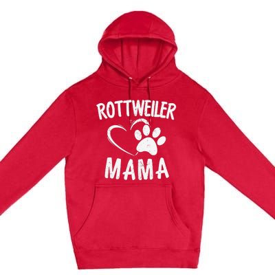 Rottweiler Mama Gift Dog Lover Apparel Pet Owner Rottie Mom Premium Pullover Hoodie