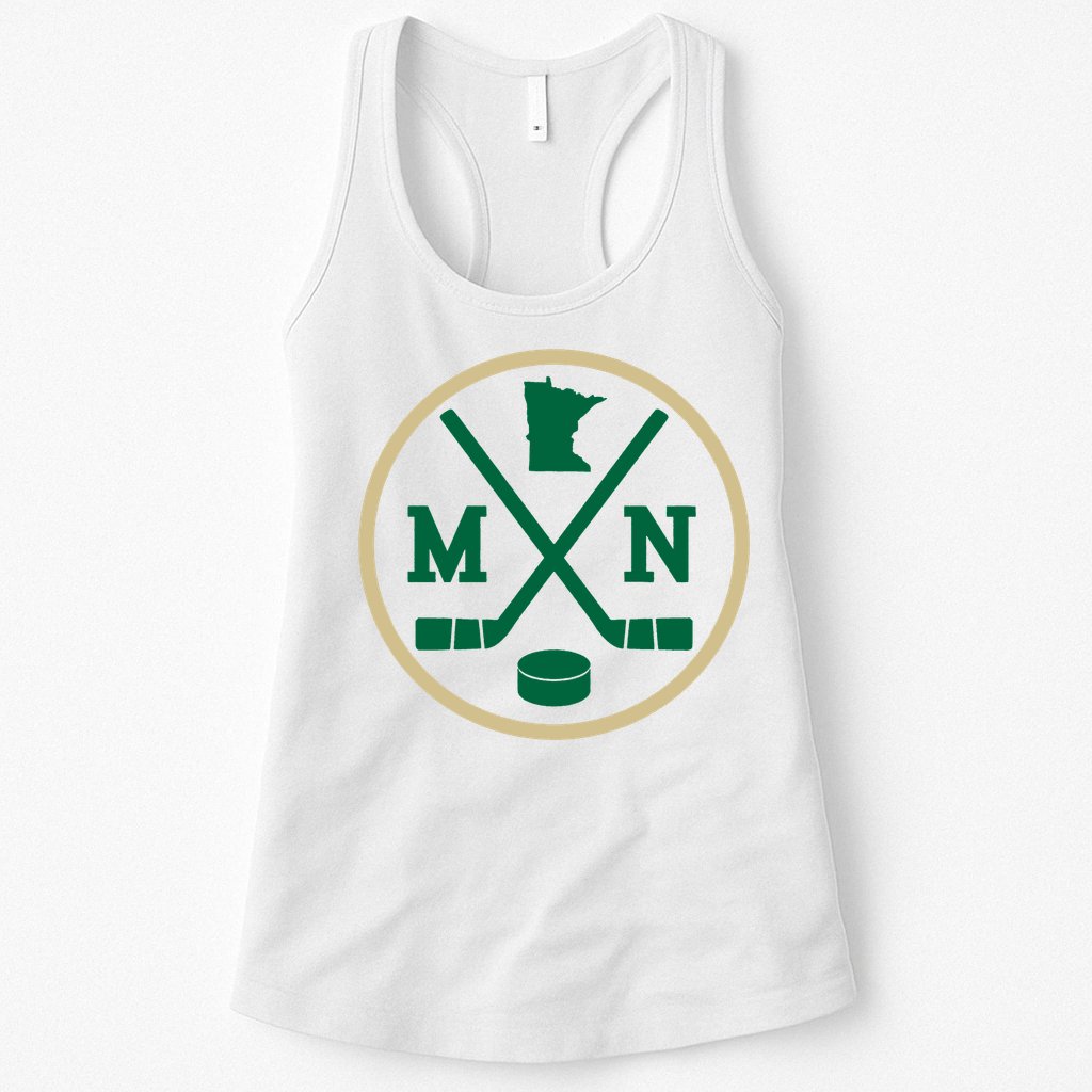 Retro Minnesota Hockey Emblem Vintage Mn Gift Womens Tank Top