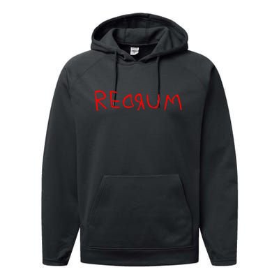 Redrum Mord Horror Movie Fan Performance Fleece Hoodie