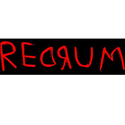 Redrum Mord Horror Movie Fan Bumper Sticker