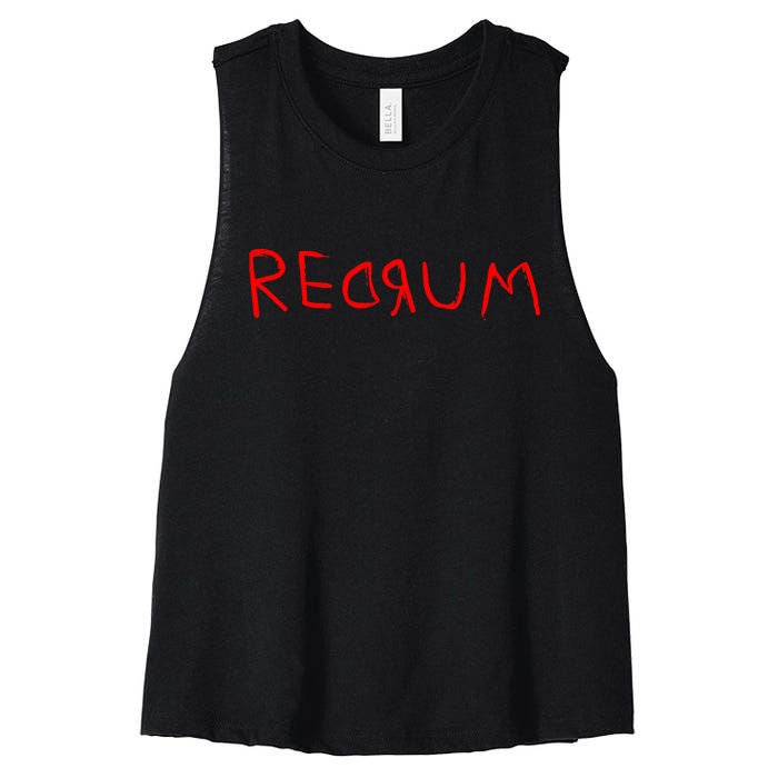 Redrum Mord Horror Movie Fan Women's Racerback Cropped Tank