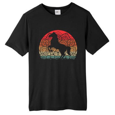 Retro Mandala Horse Lover Horseback Riding Western Cowboy Tall Fusion ChromaSoft Performance T-Shirt