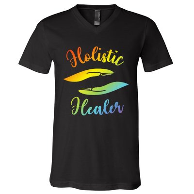 Reiki Master Holistic Healer V-Neck T-Shirt