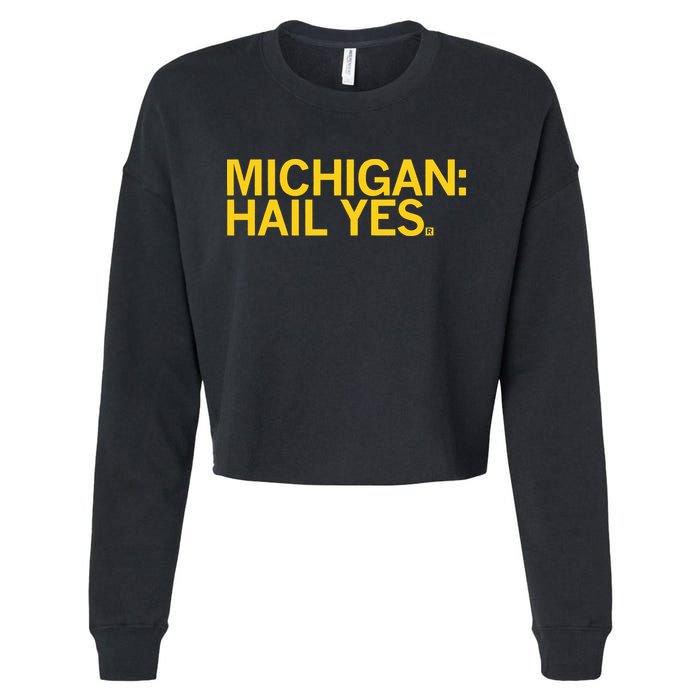 Raygun Michigan Hail Yes Cropped Pullover Crew