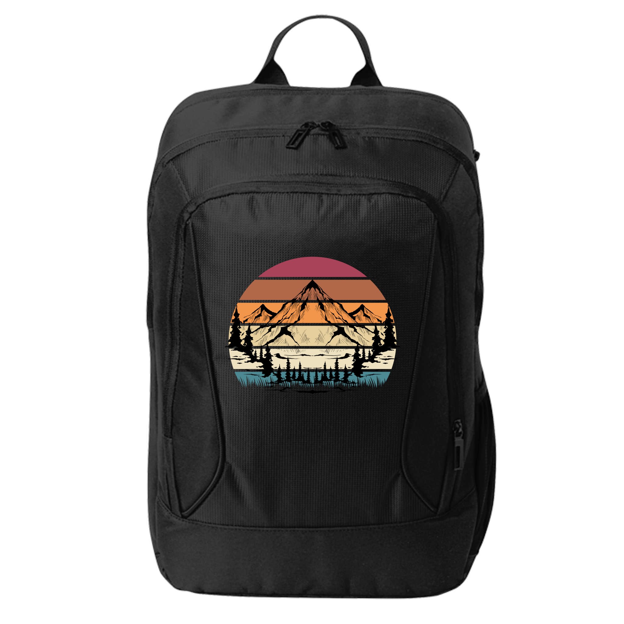 Retro Mountain Hike Hobby Sport Hiker Gift Camping Hiking Gift City Backpack