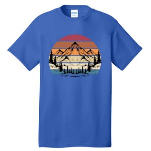 Retro Mountain Hike Hobby Sport Hiker Gift Camping Hiking Gift Tall T-Shirt