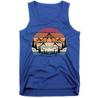 Retro Mountain Hike Hobby Sport Hiker Gift Camping Hiking Gift Tank Top