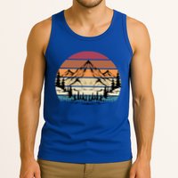 Retro Mountain Hike Hobby Sport Hiker Gift Camping Hiking Gift Tank Top