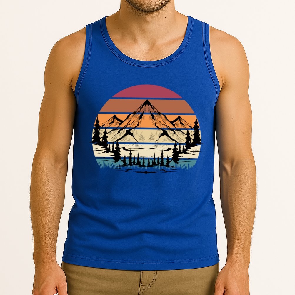 Retro Mountain Hike Hobby Sport Hiker Gift Camping Hiking Gift Tank Top